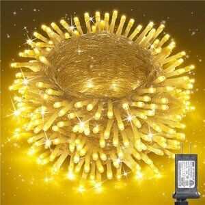 Christmas Lights Warm White, 75 Ft 200 LED Christmas String Lights Connectable